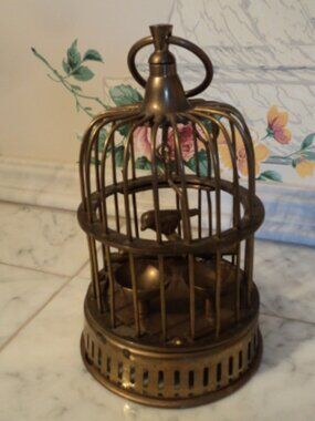 vintage brass birdcage